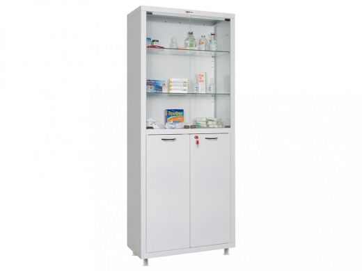 Медицинский шкаф HILFE 1655x700x320 со стеклянными полками МД 2 1670/SG высокое качество товара